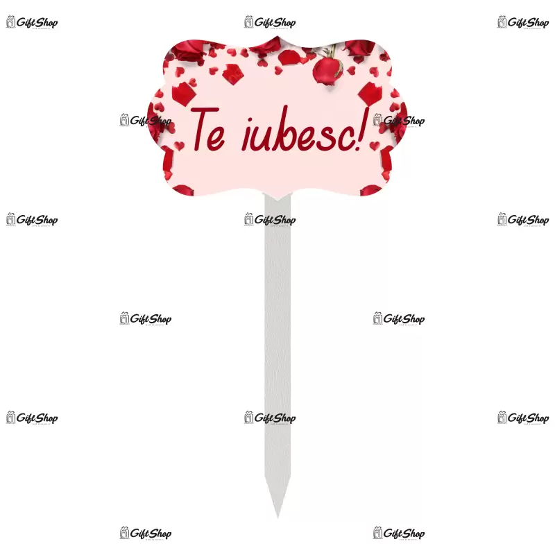 Te iubesc!, topper lemn, model a